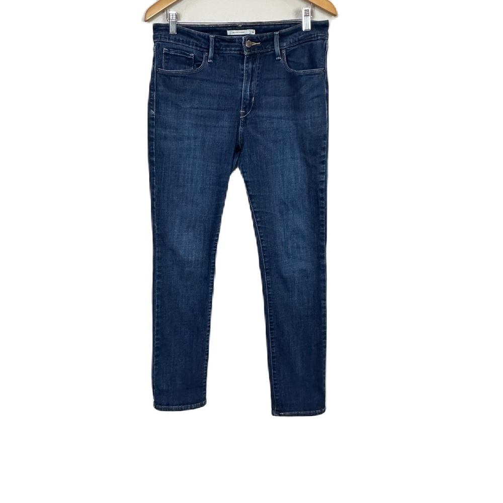 Levi’s Mid Rise Skinny Jeans Dark Wash Women’s Sz 14s‎ Short